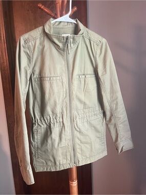 J. Crew Olive Green Kids Zip-Front Raincoat